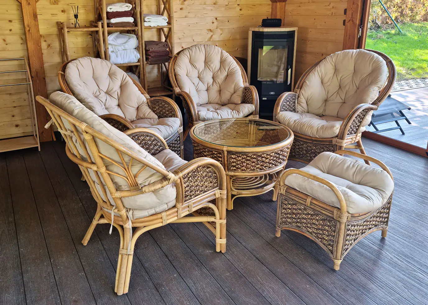 Rattanmöbel Garten Pavillon