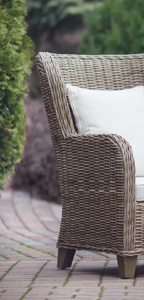 Kolonialny fotel rattanowy