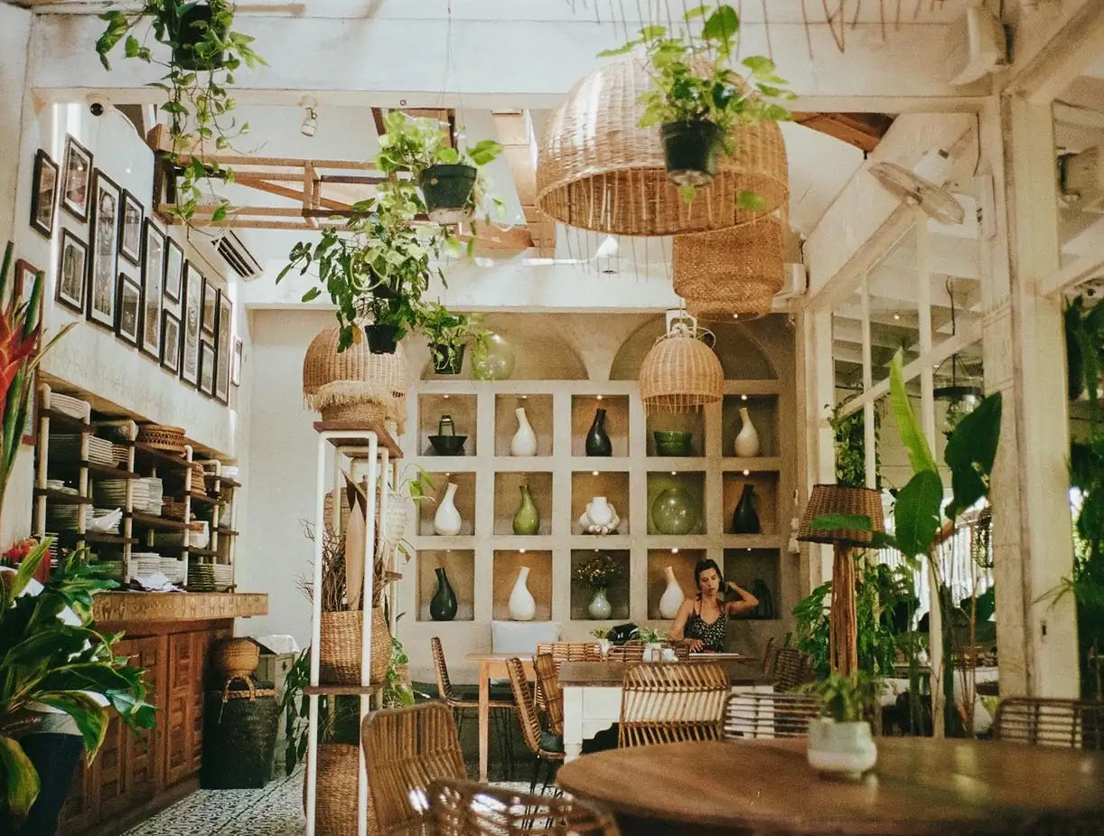 Meble sielskie rattanowe, wnętrze dom